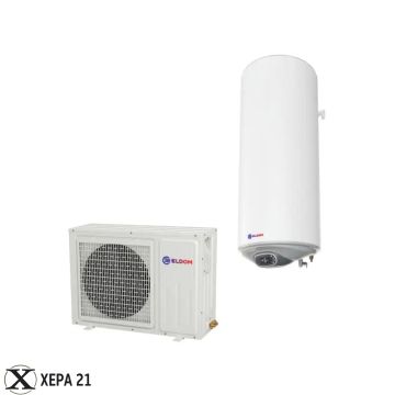 Термопомпен бойлер ЕЛДОМ с 1 серпентина 150л - HPWH150S Емайлиран водосъдържател 