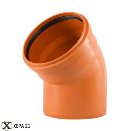 PVC Коляно 45° ОРАНЖЕВО - Ф 160