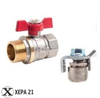 Сферичен кран МЖ Т-ръкохватка 1/2" - WELL 