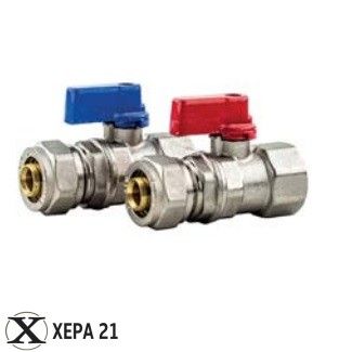 Мини кран с адаптор за PEX тръби Ф16х1/2" Ж 