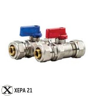 Мини кран с адаптор за Pex тръби ф16хф16 