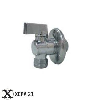 Сферичен кран ъглов 1/2" х 3/4" с розетка 