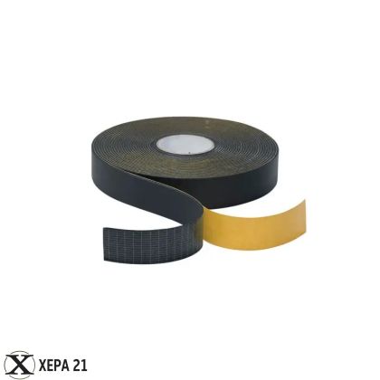 Самозалепваща армирана лента от микропореста гума 3мм х 50мм за тръбна изолация и климатици 