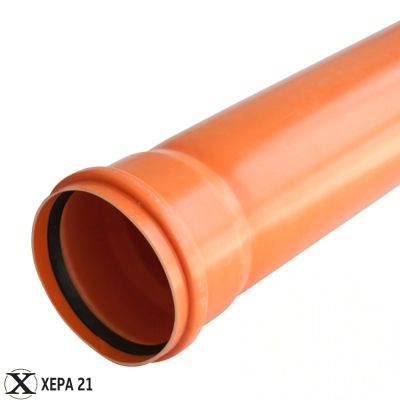 PVC Тръба - муфирана оранжева VALDOM - 4 м/бр. - Ф 50 х 2.0