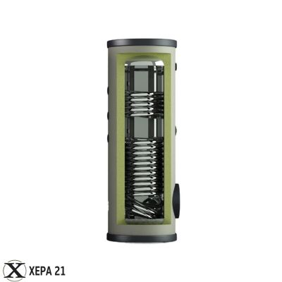 Комбиниран подово стоящ бойлер TEDAN Combi Style Мах INOX 200, две успоредни серпентини
