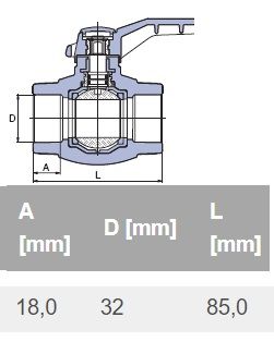 ППР Сферичен кран Ø32