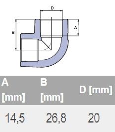 ППР КОЛЯНО 90° Ø20