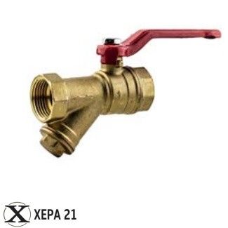 Сферичен кран с вграден Y-филтър 3/4" 