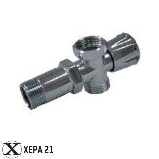 Kран за пералня с удължител 3/4"Ж x 3/4"M x 3/4"M лек модел 
