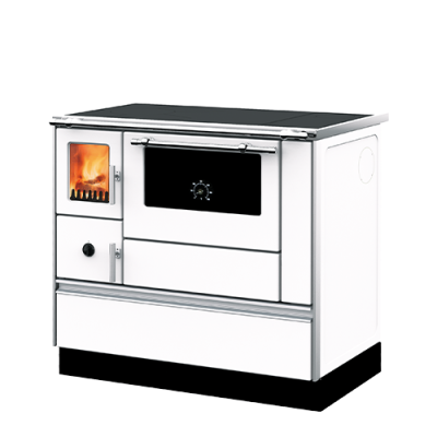 Готварска печка на твърдо гориво 90H DOMINANT бяла - ALFA PLAM 