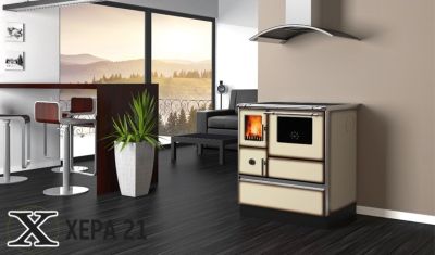 Готварска печка на твърдо гориво DOMINANT 70 капучино - ALFA PLAM 