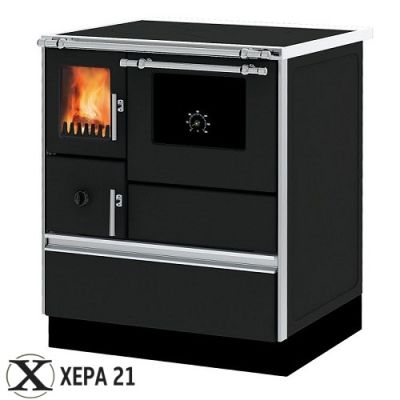 Готварска печка на твърдо гориво DOMINANT 70 черна - ALFA PLAM 