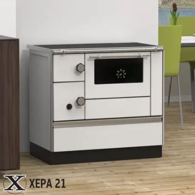 Готварска печка на твърдо гориво 90H FAVORITE бяла - ALFA PLAM 