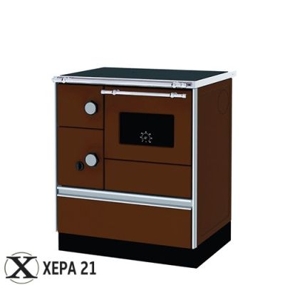 Готварска печка на твърдо гориво 70 FAVORITE кафява - ALFA PLAM 