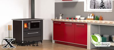 Готварска печка на твърдо гориво DONNA 90 черна - ALFA PLAM 