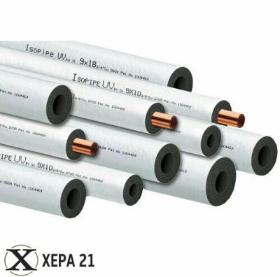 Тръбна изолация за слънчеви системи със защитен слой - ISOPIPE UV Ф28х9мм 