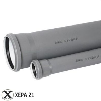 PVC Тръба Ф32 х 1.8 - муфирана сива VALDOM - 4 м/бр. 