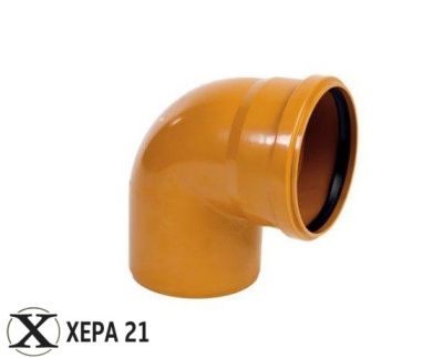 PVC Коляно 87° Оранжево - Ф160 