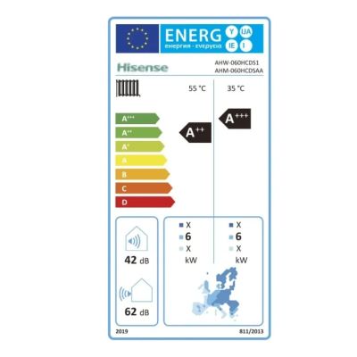 енергиен етикет Hisense Hi-Therma split 8 kW