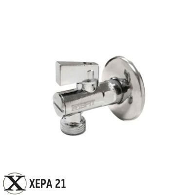 Сферичен кран ъглов с филтър - 1/2" x 3/4"