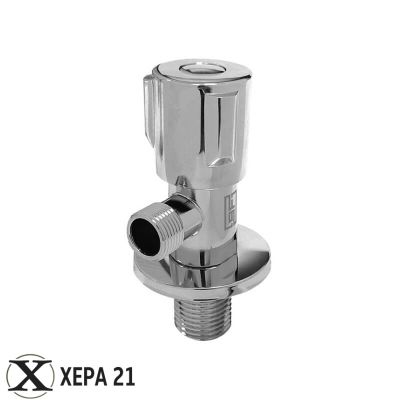 Минималистичен ъглов кран Cambio 1/2" x 1/2" с керамична глава и хромирано покритие 