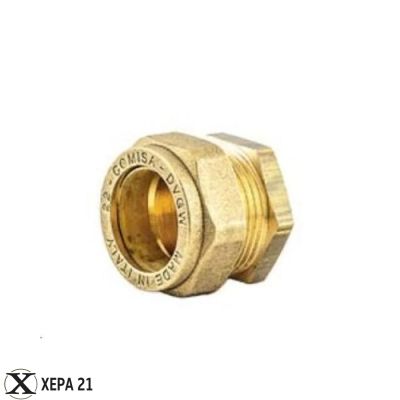 Месингова компресионна тапа за медна тръба  - Ф 22