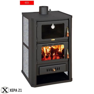 Камина с фурна на дърва с водна риза Прити FG W15