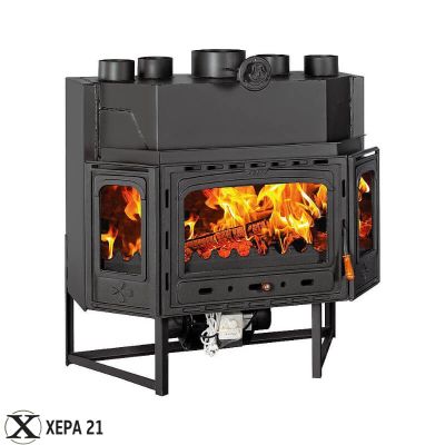 Камина за вграждане на дърва с въздуховоди Прити TCF 