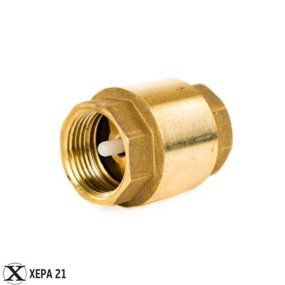 Месингов възвратен вентил 3/4 цола с пластмасов диск и пружина 