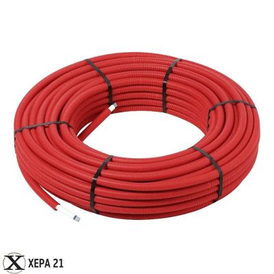 Многослойна тръба PЕx/Al/PЕx с гофре - APE (ЧЕРВЕНА) ф 16 