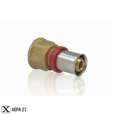 Прес-фитинг прав за Pex-Al-Pex тръба Ø20 х 1/2" Ж - Fornara серия ForPress 