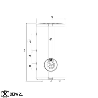 Неръждаем стоящ бойлер TEDAN Standard Pro INOX 160л. с 12 години пълна гаранция от Xera21 