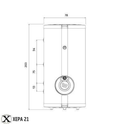 Електрически подово стоящ бойлер TEDAN Standard Pro INOX 500л., неръждаем, 6 kW 