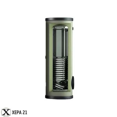 Комбиниран подово стоящ бойлер TEDAN Combi Style INOX 400 литра,една серпентина, неръждаем, 6 kW 